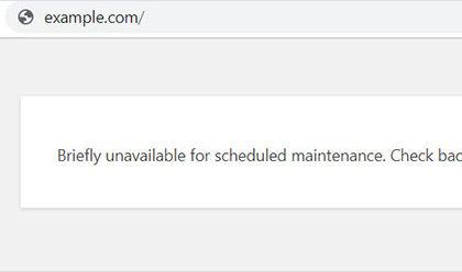 WordPress Maintenance Mode